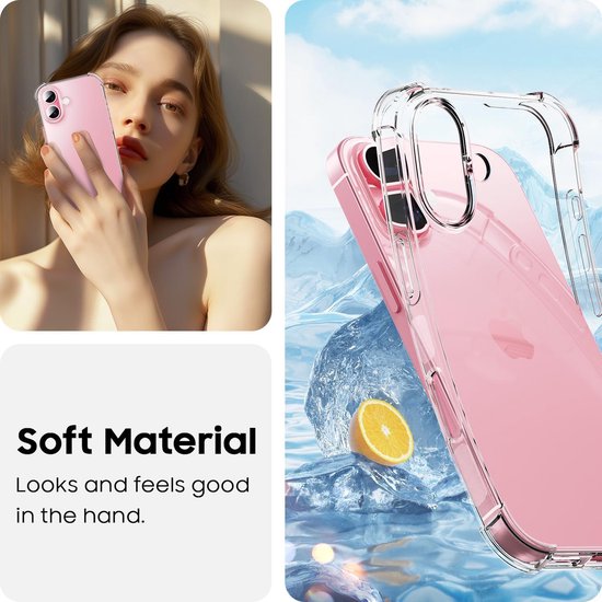 iPhone 16 Hoesjes – Transparante TPU Backcover – Schokbestendig Gorilla – Camera Beschermer-Ilumina Benelux