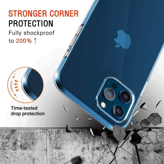 iPhone 12 Mini Hoesjes – Transparante TPU Siliconen Backcover – Soft Case – 3x Screenprotector Gehard Glas-Ilumina Benelux