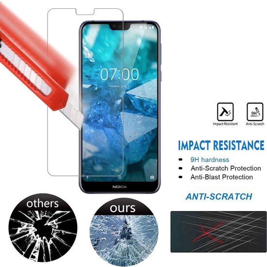 Screenprotector – Geschikt voor Nokia 7.1 – 2x Gehard Glas – Anti-kras – Transparant-Ilumina Benelux