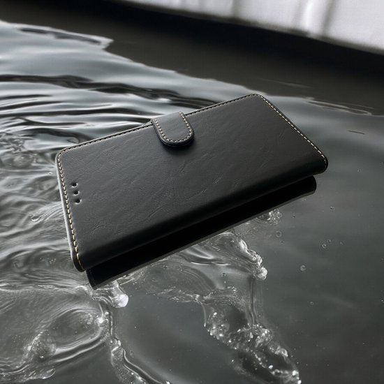 Samsung Galaxy A72 Hoesjes – Bookcase Portemonneehoes – Magneetsluiting – Pasjeshouder – Zwart-Ilumina Benelux