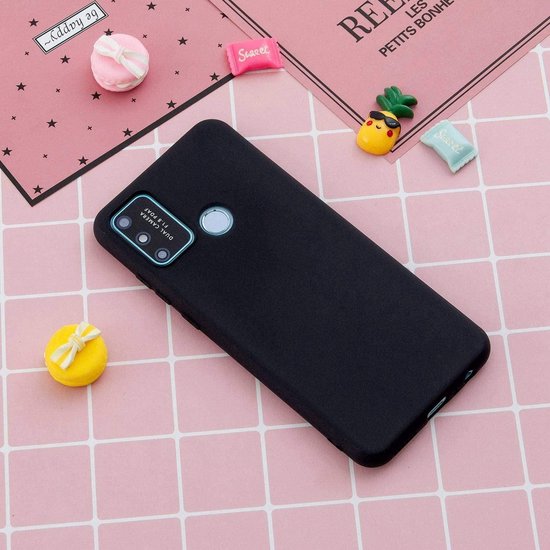 Huawei P Smart 2020 Hoesjes – Siliconen Backcover – Soft Grip – Schokbestendig – Zwart-Ilumina Benelux