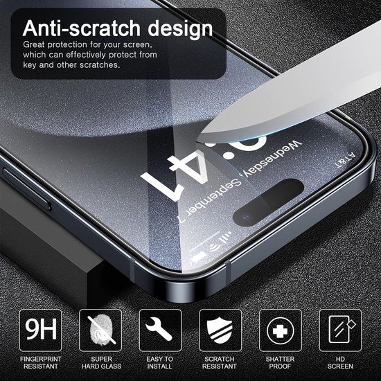 iPhone 15 Pro Max Hoesjes – Siliconen Backcover TPU – Schokbestendig – 2-Pack Screenprotector – Camera Bescherming – Transparant-Ilumina Benelux
