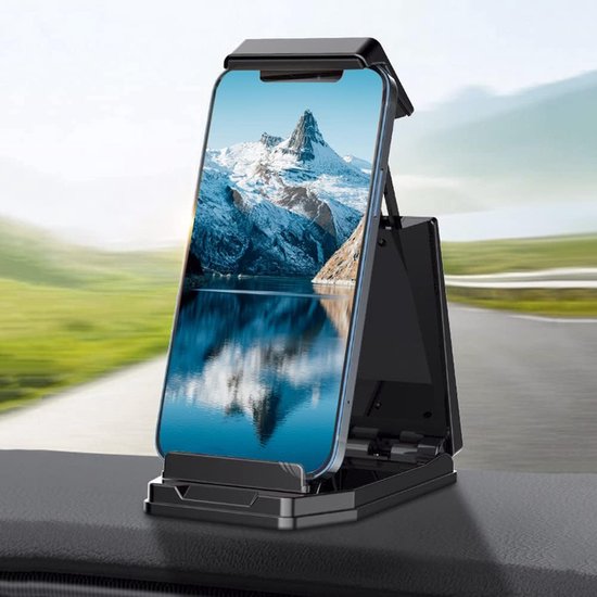 Telefoonhouder auto – Dashboard anti-slip sticky pad – Plakfunctie – Geschikt voor smartphone & iPad – Zwart-Ilumina Benelux