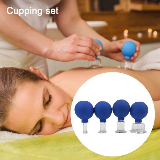 Facial cupping set – Siliconen vacuüm massage cups – Anti-cellulite – Lymfedrainage therapie – Transparant