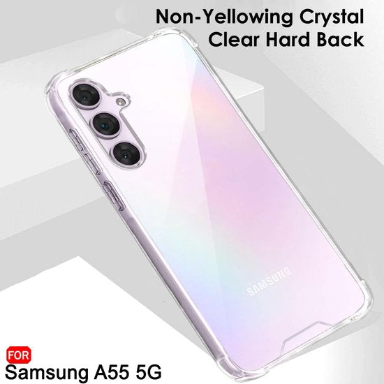 Samsung Galaxy A55 5G Hoesjes – Crystal Clear Backcover – Schokbestendig – Transparant-Ilumina Benelux