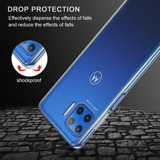 Motorola Moto G 5G Hoesjes – Transparante Siliconen Backcover – Inclusief 2 Screenprotectors – Anti Kras-Ilumina Benelux