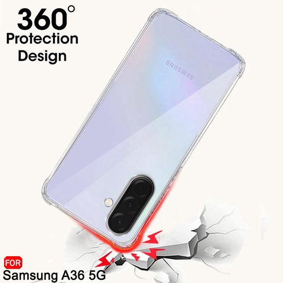 Samsung Galaxy A36 Hoesjes – Ultra-Hybrid Backcover – Schokbestendig – Crystal Clear Transparant-Ilumina Benelux