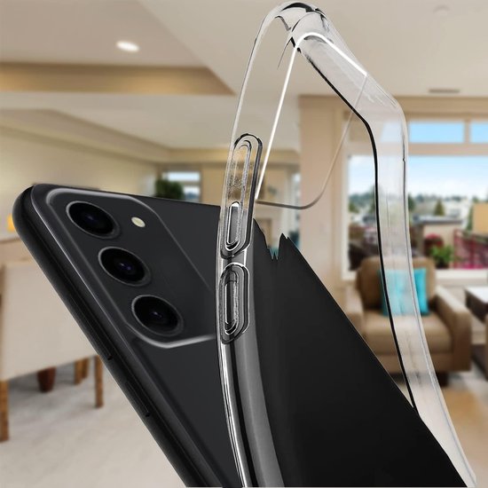 Samsung Galaxy S23 Hoesjes – Siliconen Backcover – Soft Silicone – Transparant – Incl. 3x Screenprotector