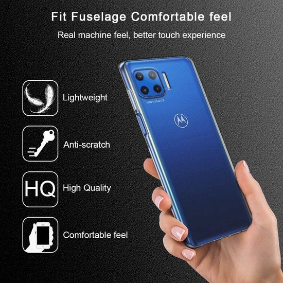 Motorola Moto G 5G Plus Hoesjes – Transparante Siliconen Backcover – Inclusief 2 Screenprotectors – Anti-kras-Ilumina Benelux
