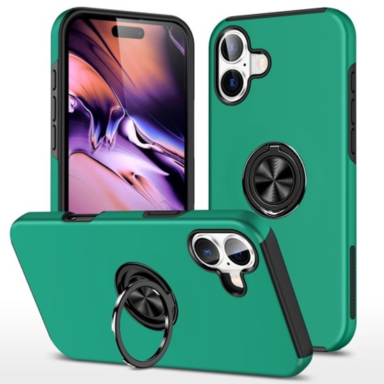 Samsung Galaxy A06 Hoesjes – Schokbestendige Backcover – Inclusief Screenprotector Gehard Glas – Groen-Ilumina Benelux