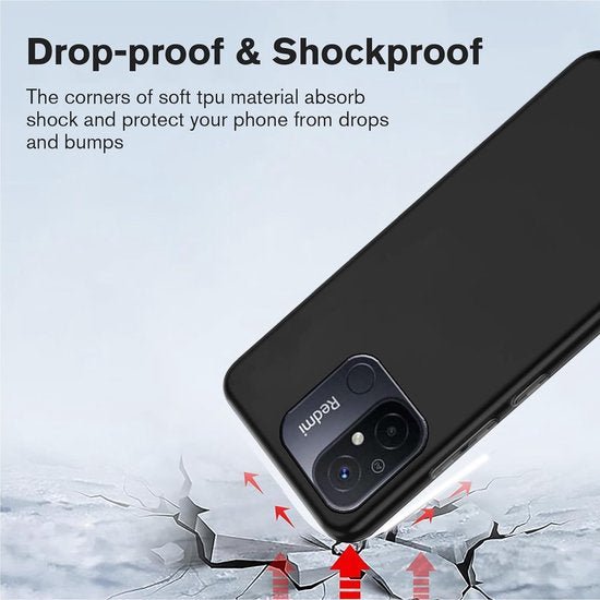 Xiaomi Redmi 12C Hoesjes – Siliconen Backcover – Flexibel – Schokbestendig – Zwart-Ilumina Benelux