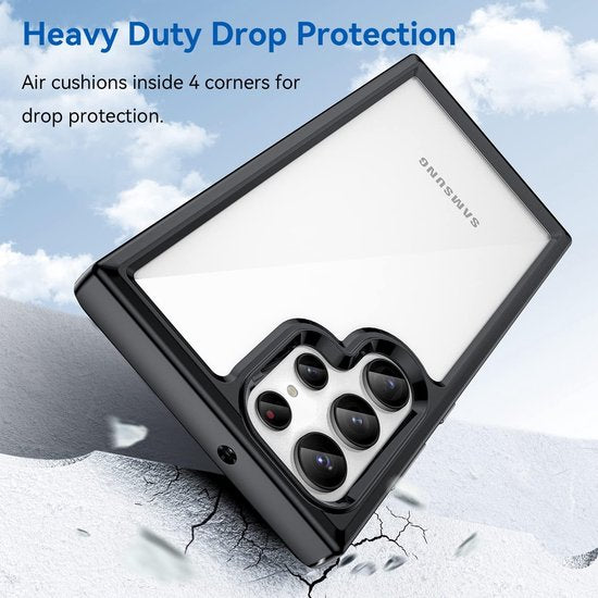 Samsung Galaxy S21 Ultra Hoesjes – Transparante Acryl Backcover – TPU Bumper – Hybride – Helder-Ilumina Benelux