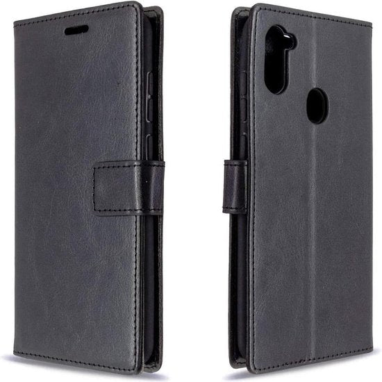 Samsung Galaxy A11 Hoesjes – Book Case Portemonnee – Magneetsluiting – 2x Screenprotector – Zwart-Ilumina Benelux