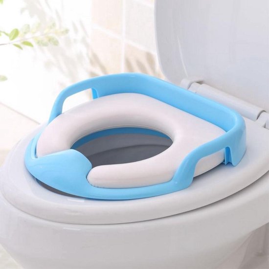 Toiletbril verkleiner kinderen – Toiletzitje met handvaten – Zachte zitting – Antislip & hygiënisch – Blauw-Toiletverkleiner-Ilumina Benelux