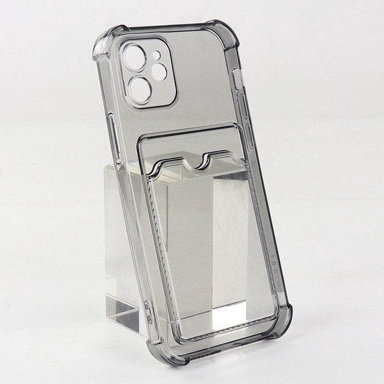 iPhone 11 Hoesjes – TPU Backcover – Schokbestendig – Pasjeshouder – Grijs-Ilumina Benelux