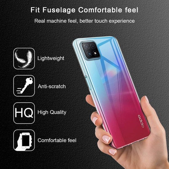 OPPO A73 5G Hoesjes – Siliconen Backcover – Transparant – Flexibel – Schokbestendig-Ilumina Benelux