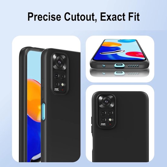 Xiaomi Redmi Note 11 Pro Hoesjes – Siliconen Backcover – Flexibel – Schokbestendig – Zwart-Ilumina Benelux
