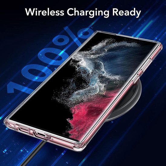 Samsung Galaxy S22 Ultra Hoesjes – Transparante Siliconen Backcover – Inclusief 1x Screenprotector Gehard Glas – Anti-kras-Ilumina Benelux