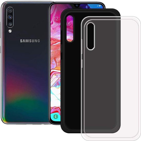 Samsung Galaxy A70 Hoesjes – 2-Pack Siliconen Backcover – Soft Silicone – Schokbestendig – Transparant-Ilumina Benelux