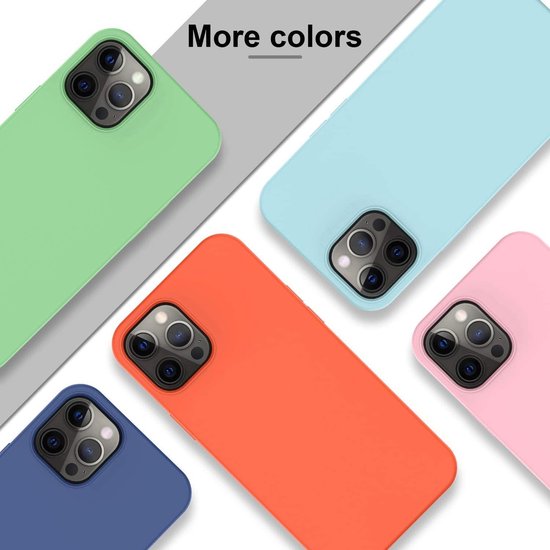 iPhone 12 Hoesjes – Liquid Silicone Backcover – Soft Touch TPU – Inclusief Screenprotector – Wit-Ilumina Benelux