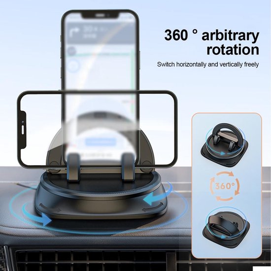 Telefoonhouder auto – Antislip sticky pad – Dashboard grip mat – Voor smartphone & munten – Zwart-Ilumina Benelux