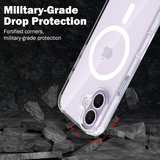 iPhone 17 Hoesjes – Transparante Backcover – Schokbestendig – MagSafe – Incl. 2x Screenprotector & Camera Lens Protector-Ilumina Benelux