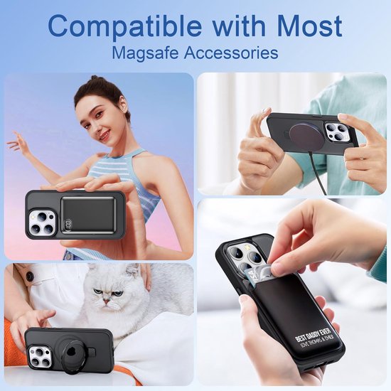 iPhone 17 Air Hoesjes – MagSafe Backcover met Standaard – Schokbestendig – 2x Screenprotector – Groen-Ilumina Benelux