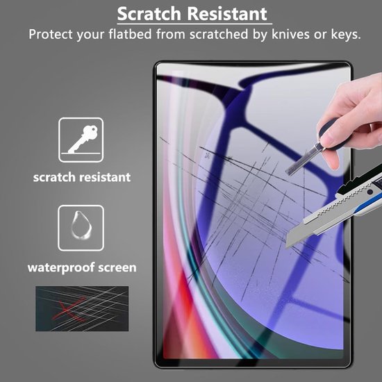 Screenprotector – Geschikt voor Samsung Galaxy Tab S10 Plus/S9 Plus/S9 FE Plus – Gehard Glas – Anti-kras – 12.4 Inch – 2x-tabletscreenprotectors-Ilumina Benelux
