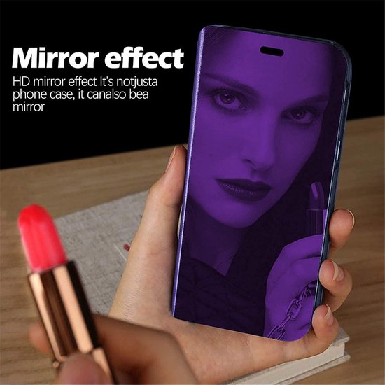 Spiegel Cover - Hoesje - Clear View Case Geschikt voor: Samsung Galaxy A72 - Paars