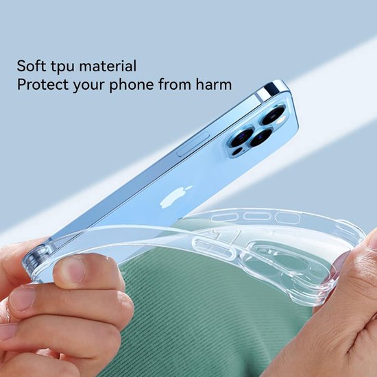 iPhone 13 Pro Hoesjes – TPU Backcover – Schokbestendig – Pasjeshouder – Transparant-Ilumina Benelux