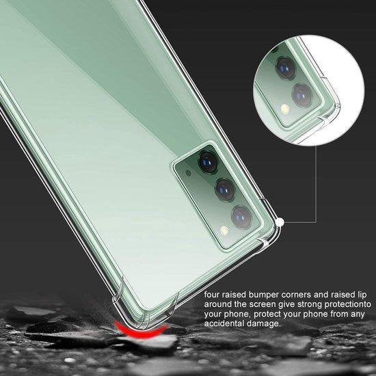 Samsung Galaxy Note 20 Ultra Hoesjes – Siliconen Backcover – Schokbestendig Bumper – Transparant – Inclusief 2x Screenprotector