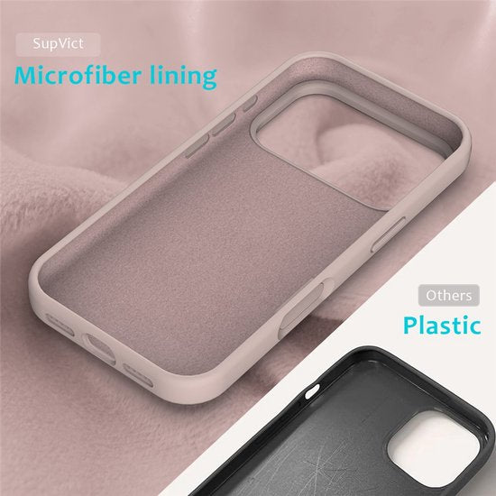 iPhone 17 Pro Max Hoesjes – Liquid Siliconen Backcover – Soft Touch – Inclusief Screenprotector & Camera Lens Protector – Roze-Ilumina Benelux