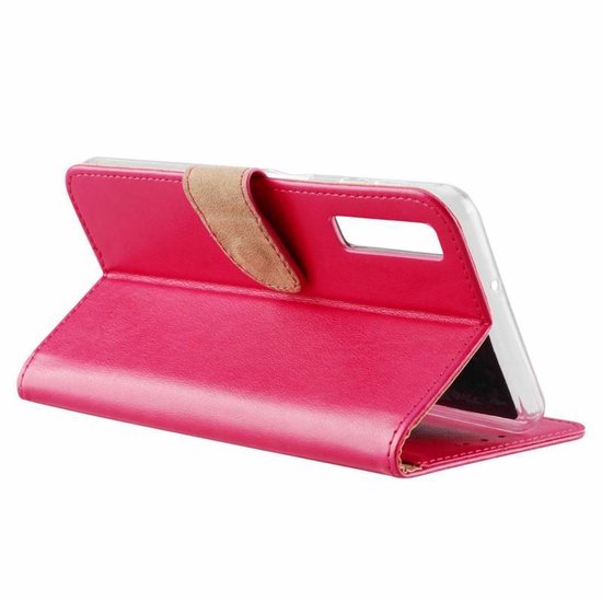 hoesje Geschikt voor: Samsung Galaxy A9 2018 Portemonnee Roze met 2x Glas Screenprotector