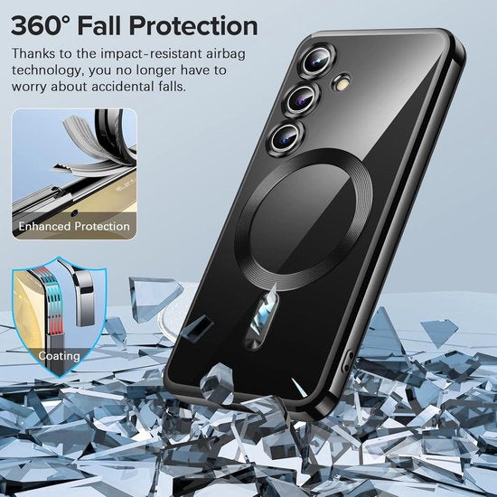 Samsung Galaxy S23 Ultra Hoesjes – Backcover – Camera Lens Bescherming – MagSafe – Zwart-Ilumina Benelux