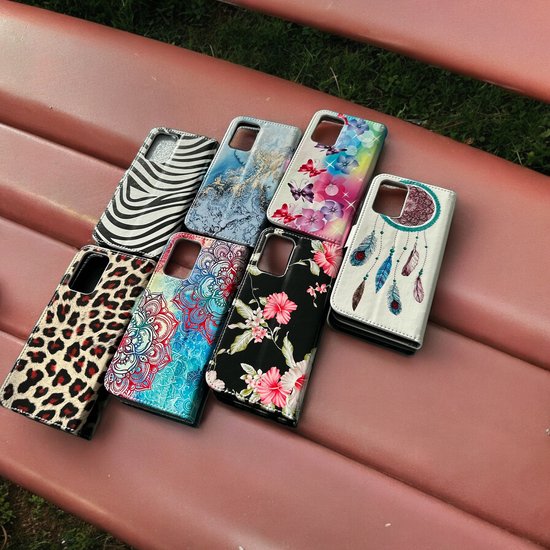Samsung Galaxy S23 Hoesjes – Bookcase Portemonnee Hoes – Magneetsluiting – Pasjeshouder – Vlinderprint
