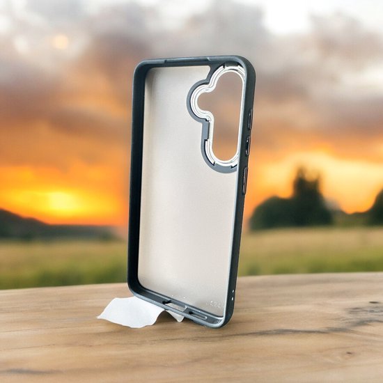 Backcover Military - Geschikt voor: Samsung Galaxy A14 -Stevige Case met Soft TPU-bumperranden - Zwart