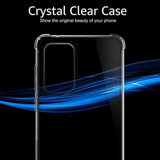 Samsung Galaxy A73 5G Hoesjes – Siliconen Backcover – Schokbestendig – Transparant – Incl. Full Screenprotector Gehard Glas 1 Pack