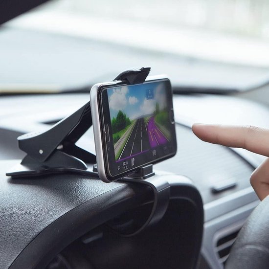 Telefoonhouder auto – Dashboard Autohouder – Universeel Smartphonehouder – Verstelbaar – Zwart-Telefoonhouders-Ilumina Benelux