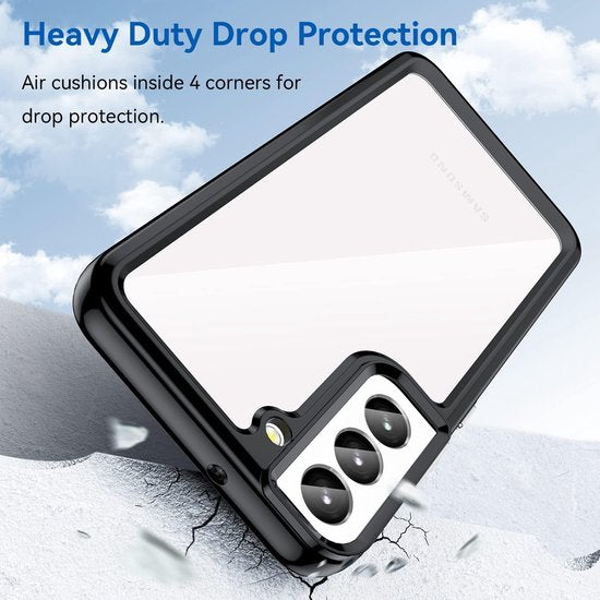 Helder acryl Harde achterkant Hoesje - Zachte TPU Bumper Hybride telefoonhoes Geschikt voor: Samsung Galaxy S23