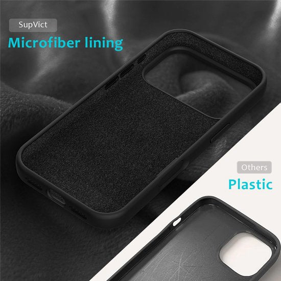 iPhone 17 Pro Max Hoesjes – Liquid Siliconen Backcover – Soft Touch – Schokbestendig – Zwart-Ilumina Benelux
