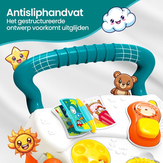 Velox Goods VL-510 Baby Loopwagen – Educatieve Wiplooptrainer – Vanaf 9 Maanden – Met Speelbord – Multicolor-Looptrainer-Ilumina Benelux