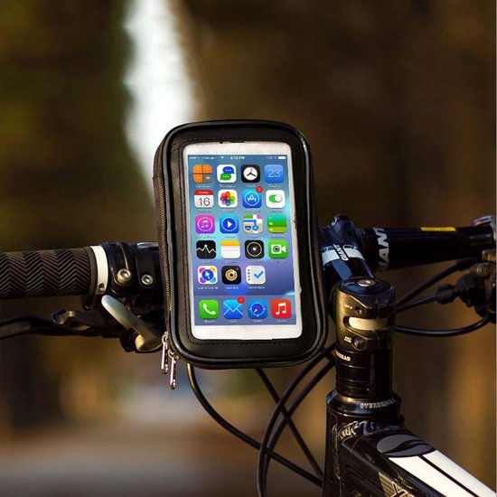 Telefoonhouder motor – Waterdicht – Voor brommer & scooter – Stevige klem – Zwart-Ilumina Benelux