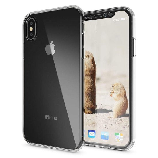 iPhone XS Max Hoesjes – Dubbelzijdig 360° Full Cover – Transparant – Schokbestendig – Transparant-Ilumina Benelux