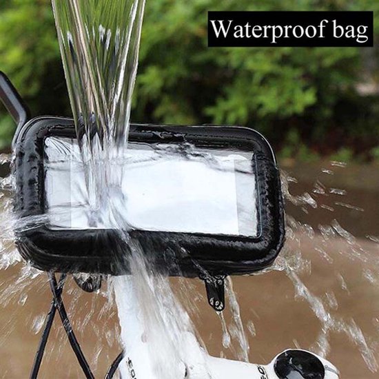 Telefoonhouder motor – Waterdicht – Voor brommer & scooter – Stevige klem – Zwart-Ilumina Benelux