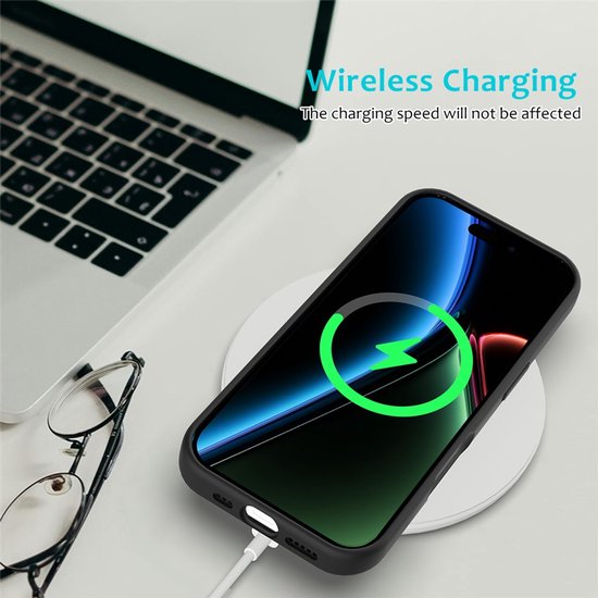 iPhone 17 Hoesjes – Liquid Siliconen Backcover – Soft Touch – Schokbestendig – Zwart-Ilumina Benelux
