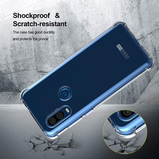 Motorola Moto One Vision Hoesjes – Soft TPU Siliconen Backcover – Schokbestendig – Transparant-Ilumina Benelux