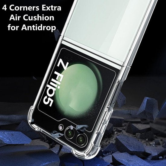 Samsung Galaxy Z Flip 5 Hoesjes – Siliconen Backcover – Schokbestendig – Transparant-Ilumina Benelux
