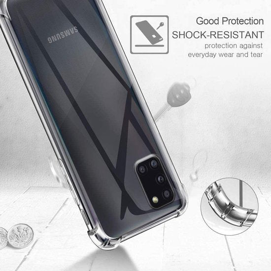 Samsung Galaxy A31 Hoesjes – Siliconen Backcover – Schokbestendig – Transparant-Ilumina Benelux