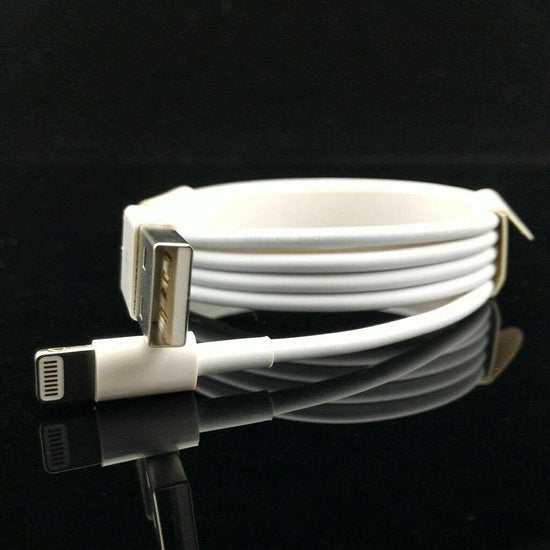 Lightning kabel – Geschikt voor iPhone iPad AirPods iPod – USB 2.0 A oplaadkabel – 3 Meter – 5 Pack – Wit-USB-Kabels-Ilumina Benelux
