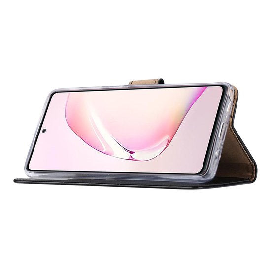 Samsung Galaxy Note 10 Lite Hoesjes – Bookcase Portemonnee – Pasjeshouder – Magneetsluiting – Zwart-Ilumina Benelux